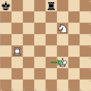 Der König zieht aus dem Schach